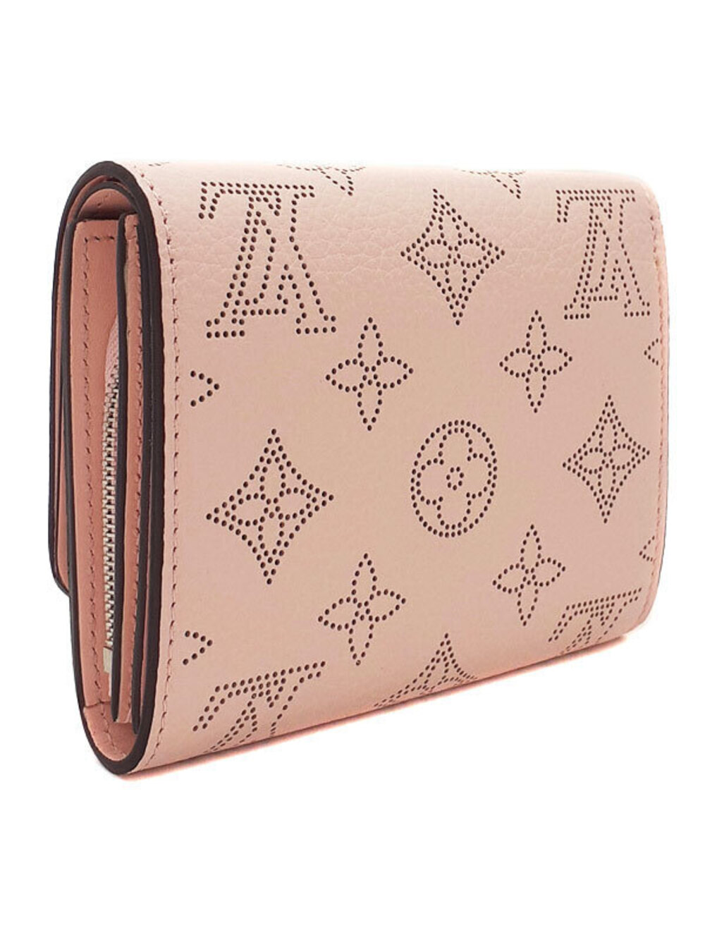 Louis Vuitton Bi Portefeuille Short Mahina fold Compact Wallet Iris Black